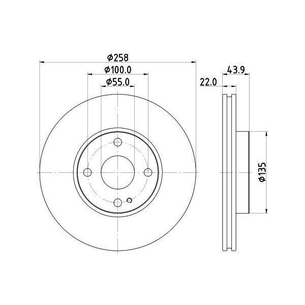 Hella 8DD 355 131-821 - Oe D09T33251 Disco Freno Per 2 (Dj, Dl), MX-5 Iv (Nd)-image