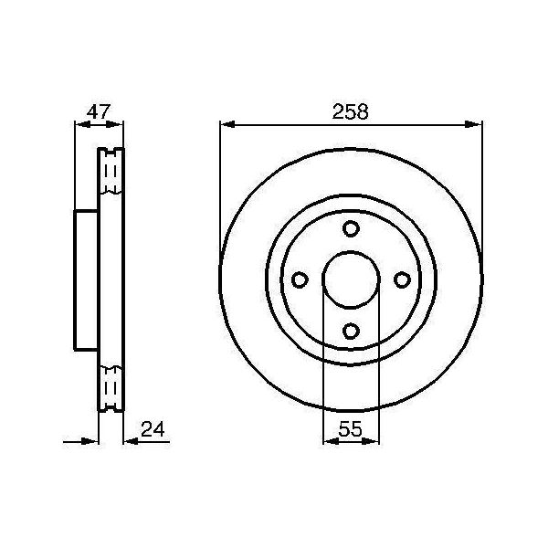 Bosch 0 986 478 989 - Oe BJ1Y 33 25X Disco Freno Per 323 (Bj)-image