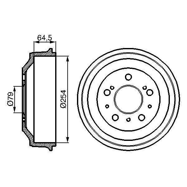 Bosch 0 986 477 098 - Oe 4247 38 Tamburo Del Freno Per Ducato, Boxer-image