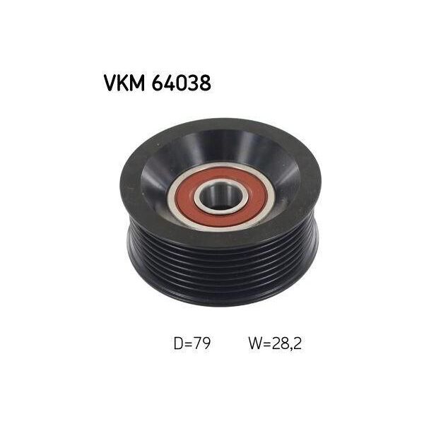 Skf Vkm 64038 - Puleggia Folle Oe RF5C 15 940A, Cinghia A V Per 5 (CR19), 6 (G)-image