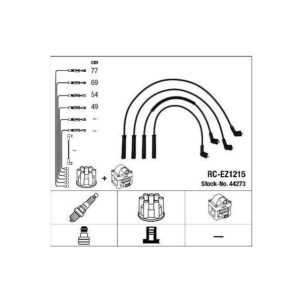 Ngk 44273 - Set Di Cavi Candela Oe B31R 18 140 Per Demio (Dw)-image