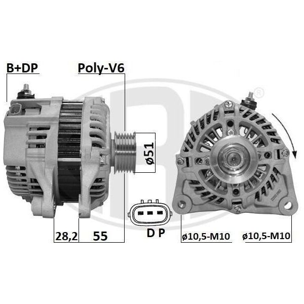 Era 209647A - Alternatore Oe P31H 18 300B Per CX-5 (Gh, Ke), CX-5 (Kf), MX-5 Iv (Nd), 6 (G), CX-3 (Dk), 2 (Dj, Dl), 3 (Bm, Bn)-image