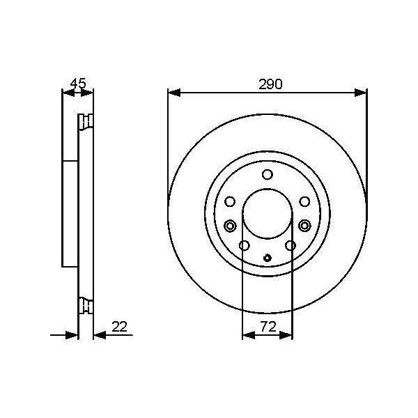 Bosch 0 986 479 474 - Disco Freno Oe NF4Y 33 25X Per MX-5 Iii (Nc)-image
