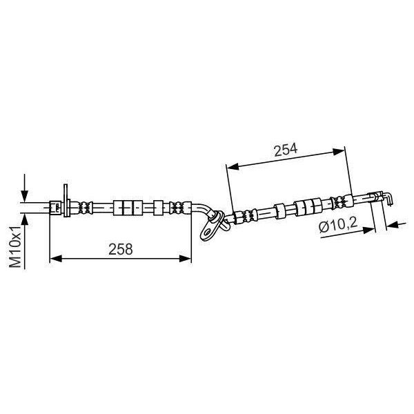 Bosch 1 987 481 595 - Oe GJ6E 43 990C Tubo Freno Per 6 (G)-image