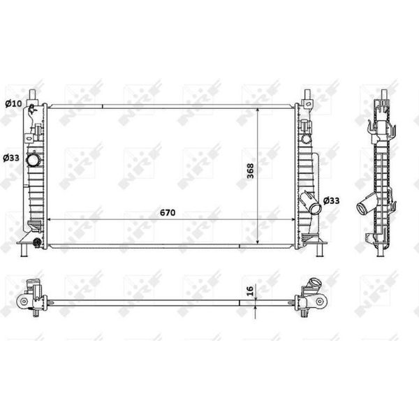 Nrf 53905 - Oe LF8B1520Y Radiatore, Raffreddamento Motore Per 3 (Bl)-image