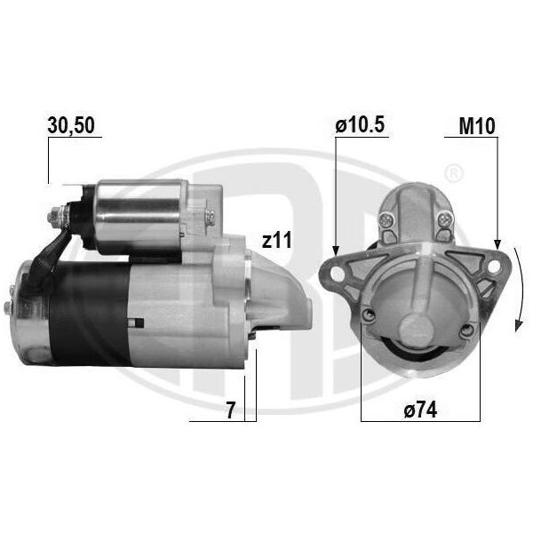 Era 221060A - Motorino Di Avviamento Oe P55W 18 400, Motorino Di Avviamento Per 2 (Dj, Dl), 3 (Bm, Bn), 6 (G), CX-3 (Dk), CX-5 (Gh, Ke), CX-5 (Kf)-image