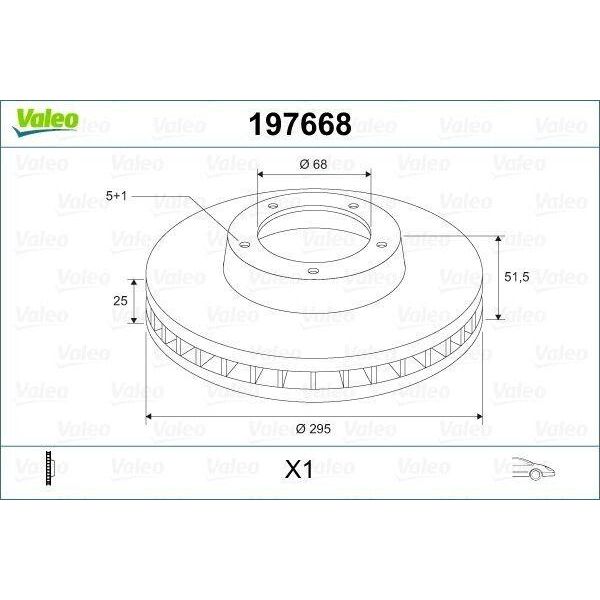 Valeo 197668 - Oe B45G 33 251A Disco Freno, Asse Anteriore Per CX-3 (Dk), 3 (Bm, Bn)-image
