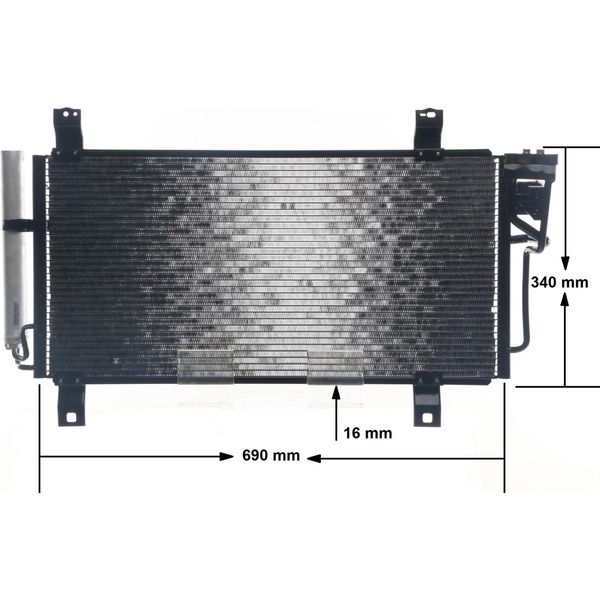 Mahle Ac 714 000S - Oe GS1D 61 480C Condensatore Aria Condizionata Con Essiccatore Per 6 (G)-image