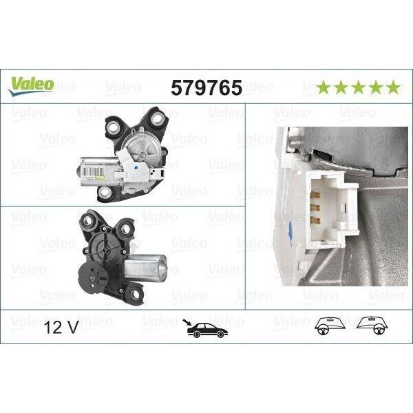 Valeo 579765 - Motore Tergicristallo Oe 6405 Lq, Posteriore Per Berlingo, Combo (K9), Rifter, Partner Tepee, Partner, Partner (K9)-image