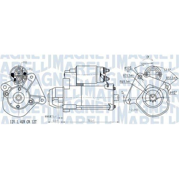 Magneti Marelli 063721275010 - Motorino Di Avviamento, Starter Per Transit Courier, Tourneo Connect, Fusion, Fiesta Vi, Fiesta V, Ecosport, B-Max, 2 (Dy), 2 (De, Dh)-image