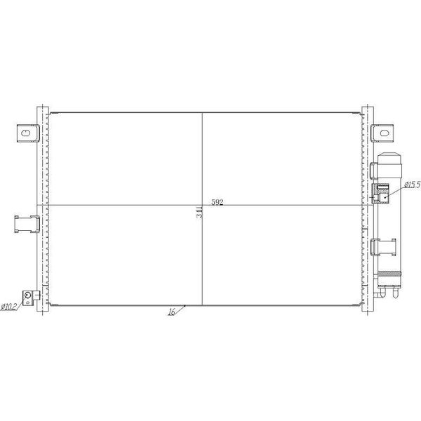 Nrf 350481 - Condensatore Aria Condizionata Oe NE5161480C Con Essiccatore Per MX-5 Iii (Nc)-image
