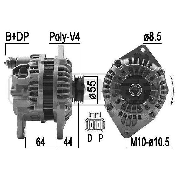 Era 209487A - Alternatore Oe LR17 0758 Per 323 (Ba), 323 (Bj), Demio (Dw), MX-5 Ii (Nb), Xedos 6 (Ca)-image