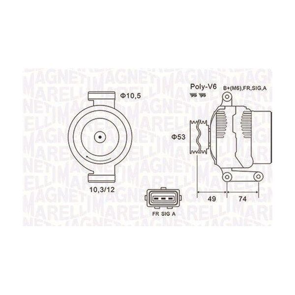 Magneti Marelli 063731638010 - Alternatore Per Mondeo Iv, Mondeo Iii, X-Type (X400)-image