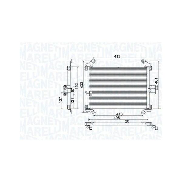Magneti Marelli 350203772000 - Oe 1312857080 Condensatore Aria Condizionata Per Jumper, Ducato, Boxer-image