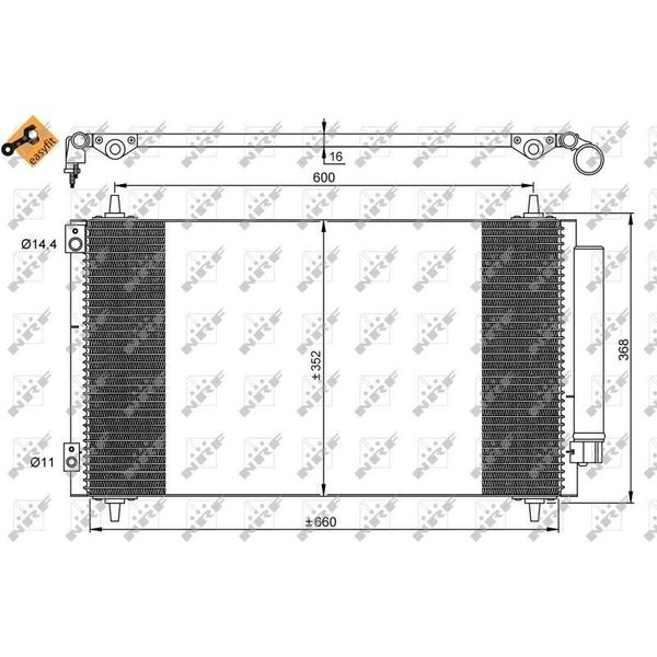 Nrf 35935 - Oe 1401113180 Condensatore Aria Condizionata Con Essiccatore Per C8 (Ea, Eb), Ulysse-image