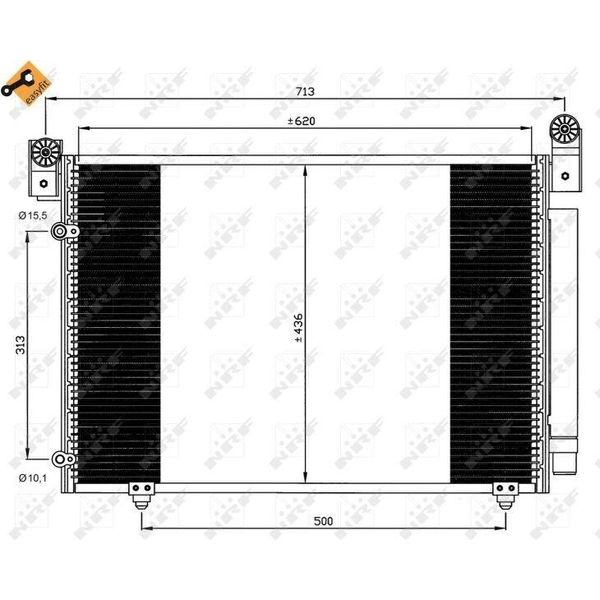 Nrf 35612 - Condensatore Aria Condizionata Oe LC7061480B Con Essiccatore Per Mpv Ii (Lw)-image