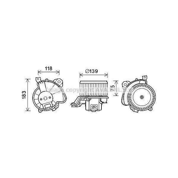 Prasco FT8431 - Motore Soffiatore Oe 55702443 Per Mito (955), Nemo, Punto, Corsa D (S07), Adam, Corsa E (X15), Bipper (Aa), Bipper Tepee-image