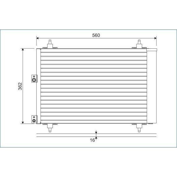 Valeo 814080 - Condensatore Aria Condizionata Oe 6455 Cn Per Berlingo, Xsara, Partner (5, G), Partner-image