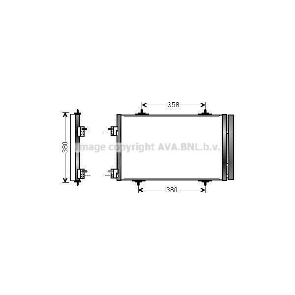Prasco CNA5272D - Condensatore Aria Condizionata Oe 6455JA Con Essiccatore Per C5 Iii (Rd), C5 Iii (Rw), 508 (8D), 508 (8E)-image