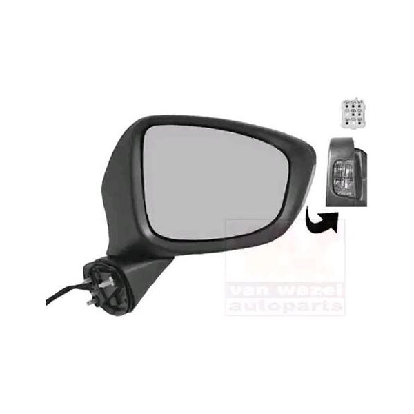 Van Wezel 2780808 Specchietto Esterno Specchietto Laterale Destro Per Mazda CX-5 (Ke, Gh) Convesso Riscaldato Primerizzato-image