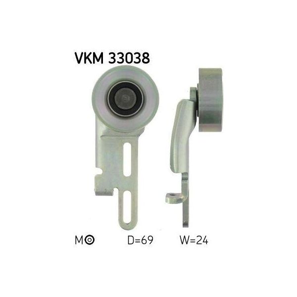 Skf Vkm 33038 - Oe 6453 Y1 Puleggia Tenditrice, Cinghia A V Per Saxo, 106 Ii-image