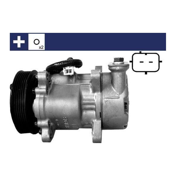 Mahle Acp 1095 000S - Compressore Aria Condizionata Oe 6453CN Per Xsara, 206 Cc (2D), 206 (2A/C), 206 (2E/K), 206 Sw (2E/K), 206 Van-image