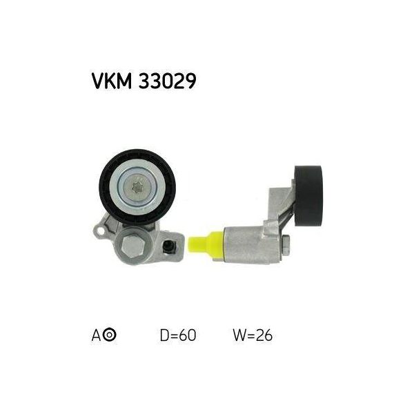 Skf Vkm 33029 Tendicinghia, Cinghia Trapezoidale Dentata Oe 575130 Compatibile Con Berlingo, Zx, Xsara, Evasion, Jumpy, Xantia, Xm, Scudo, Ulysse, Zeta, 206, 306, 406, 605, 806, Expert, Partner-image