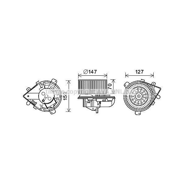 Prasco PE8393 - Motore Soffiatore Oe 6441E2 Per Jumpy (U6U), Jumpy (B), Ulysse, Scudo, 806 (221), Expert (224), Expert (222), Expert (223)-image