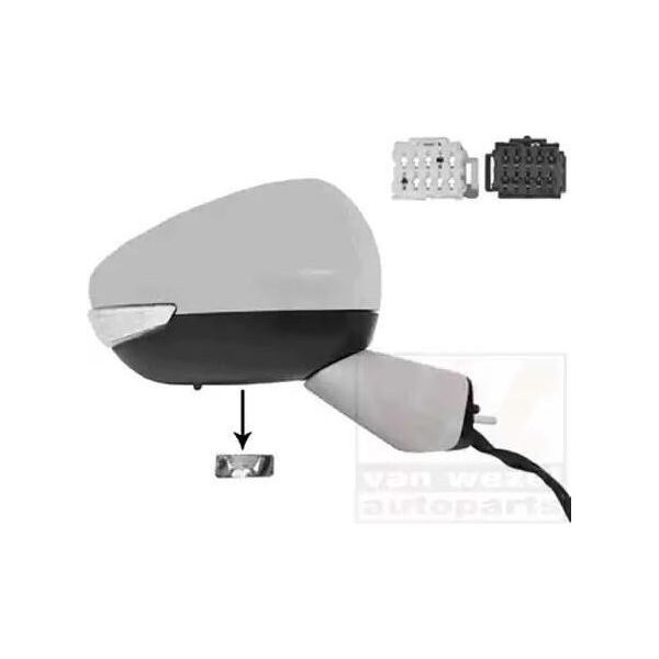 Van Wezel 0979816 Specchietto Retrovisore Esterno Destro Per CitroËN C4 Picasso Ii Convesso Riscaldato Verniciato Parzialmente Verniciato-image