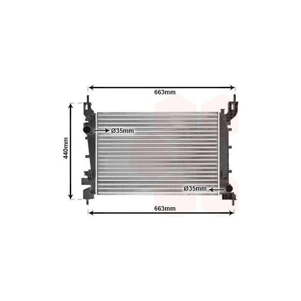 Van Wezel 17002358 - Oe 51784706 Radiatore, Raffreddamento Motore Per Linea-image