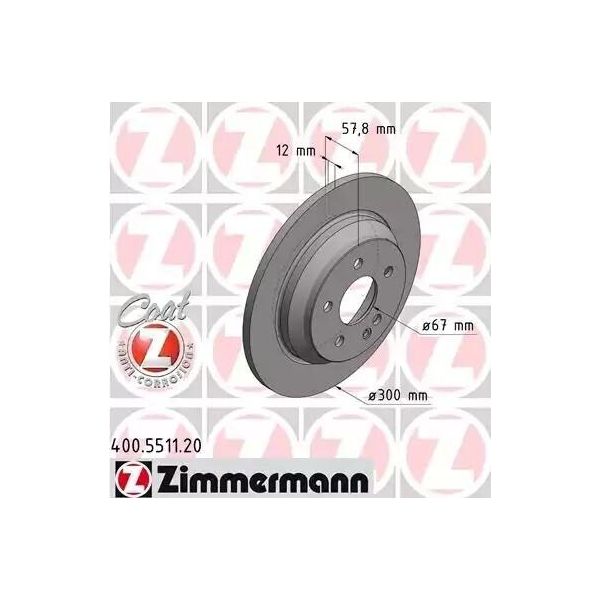 Zimmermann 400.5511.20 - Disco Freno Per Classe V (W447), Vito (W447)-image