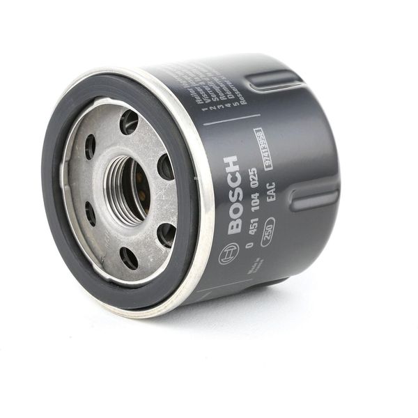 Bosch 0 451 104 025 Filtro Olio Oe 8200257642 Compatibile Con Logan, Sandero, Kubistar, Clio, Kangoo, Modus, Thalia, Twingo, Wind-image