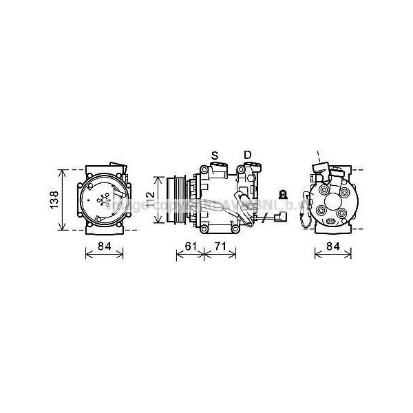 Prasco HDAK275 - Compressore Aria Condizionata Oe 38810RB0006 Per Jazz Iii-image