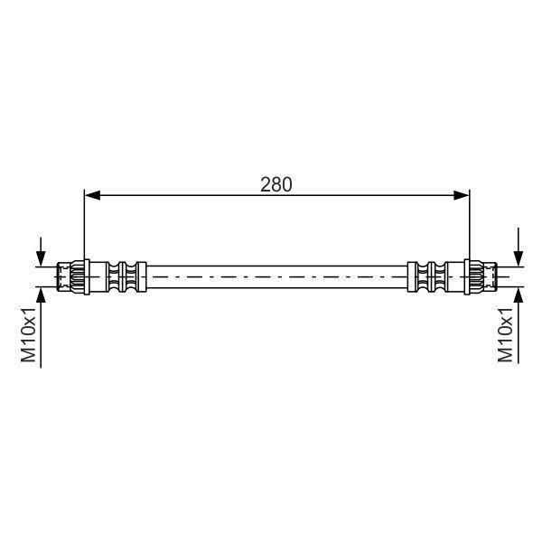 Bosch 1 987 476 517 - Oe 60 01 547 820 Bremsschlauch FüR Duster, Logan, Sandero, Laguna I, Sandero I (Bs), Rapid, Logan Ii, Logan I, Express-image