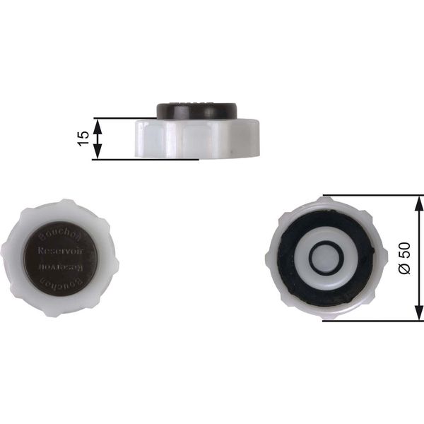 Gates RC222 - Oe 2151600QAA VerschlußDeckel, KüHlmittelbehäLter FüR Primastar (X83), Movano (X70), Clio I, Clio Ii, Espace Ii (J), Espace Iii (Je), Express, Kangoo (Kc), Laguna I, Laguna Ii, Megane I, Rapid, Trafic (P, T, V), Thalia I (Lb), Safrane Ii (B54), Safrane I (B54)-image