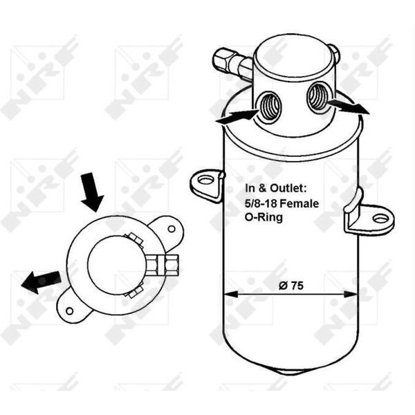 Nrf 33165 - Oe 1408300283 Essiccatore Per Aria Condizionata Per Classe S (C140), Classe S (W140)-image