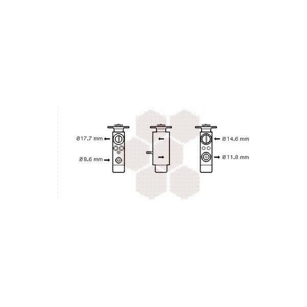 Van Wezel 30001098 - Oe 1408300484 Valvola Di Espansione, Impianto Di Climatizzazione Per Classe S (W140), Classe S (C140), Sl (R129)-image
