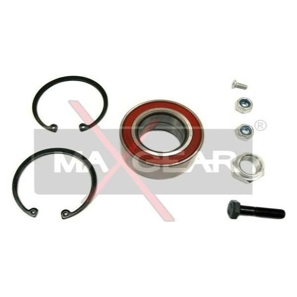 Maxgear 33-0392 - Oe 191 498 625 A Radlagersatz, Vorderachse FüR Cordoba (6K), Ibiza (6K), Inca (6K), Toledo I (1L2), Caddy Ii (9K), Corrado (53I), Golf Iii (1H), Golf Cabriolet (1E), Jetta Ii (165, 19E, 1G2), Passat (35I), Polo (6V), Vento (1H)-image