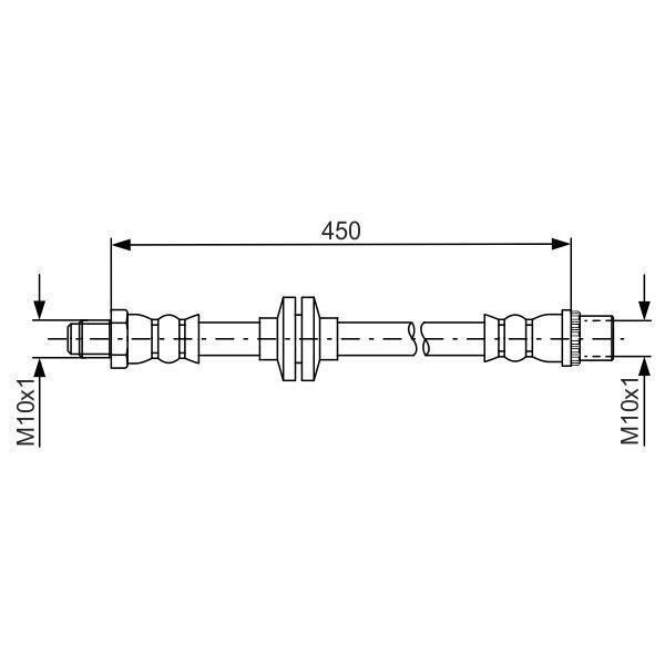 Bosch 1 987 481 683 - Tubo Freno Oe 462108452R Per Duster-image