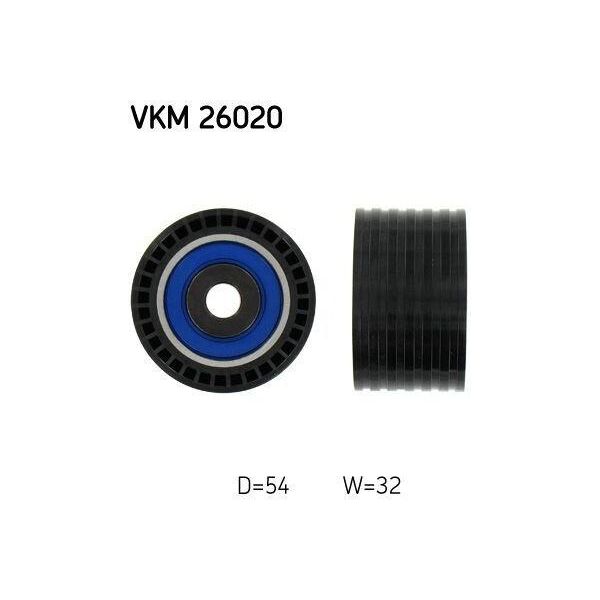Skf Vkm 26020 Rullo Di Rinvio/Guida, Cinghia Dentata Oe 7700107150 Compatibile Con Duster, Logan, Sandero, Kubistar, Vivaro, Avantime, Clio, Espace, Fluence, Scenic, Kangoo, Laguna, Megane, Modus, Thalia, Trafic, Twingo, Vel Satis, Wind-image