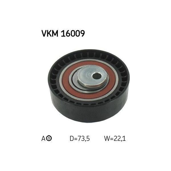 Skf Vkm 16009 - Oe 82 00 908 180 Puleggia Tenditrice, Cinghia Di Distribuzione Per Sandero, Logan, Lodgy, Dokker, Sandero I (Bs), Logan Ii, Logan I, Kangoo (Fw), Kangoo (Kw)-image