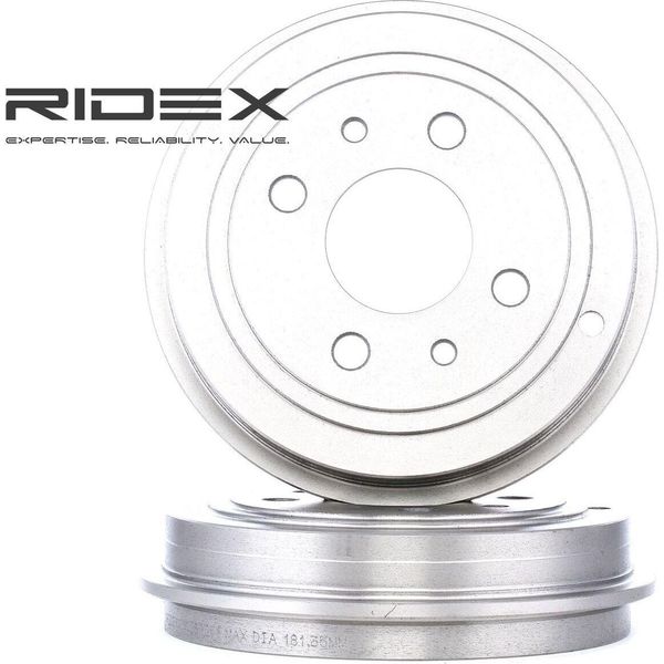 Ridex 123B0038 - Tamburo Freno Oe 46819776 Per 500 (312), Brava, Bravo, Punto, Palio, Panda, Tipo, Ka (RU8)-image