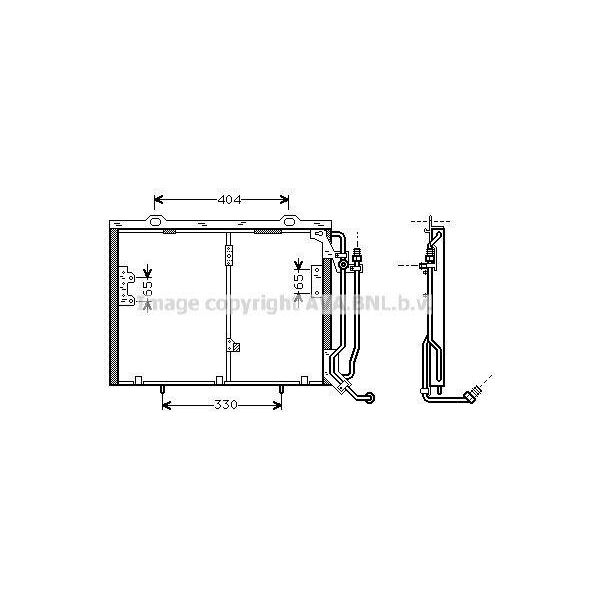 Prasco MSA5245 - Condensatore Aria Condizionata Oe 2028300770 Per Classe C (W202), Classe C (S202), Clk (C208), Clk (A208)-image