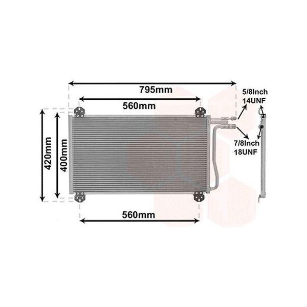 Van Wezel 30005219 - Condensatore Aria Condizionata Oe 9015000454 Per Sprinter (W903), Sprinter (W901, W902), Sprinter (W904), Sprinter (W905)-image