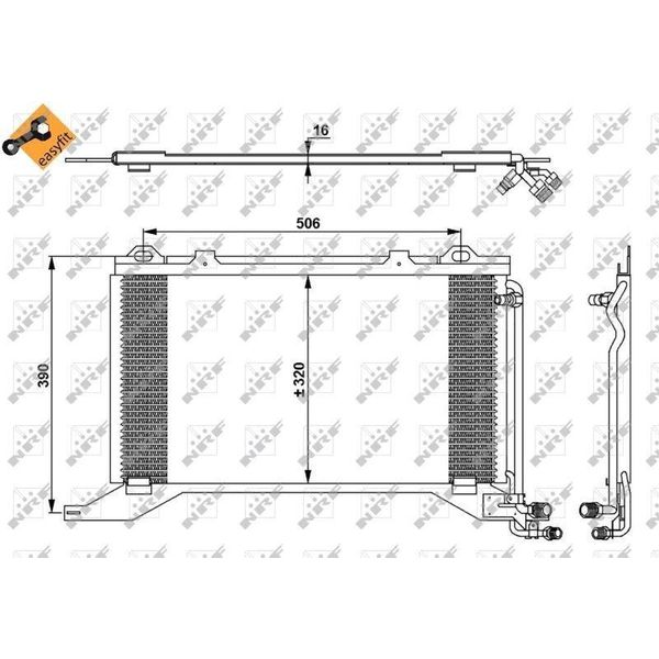 Nrf 35245 - Condensatore Aria Condizionata Oe 2108300370 Per Classe E (W210), Classe E (VF210), Classe E (S210)-image