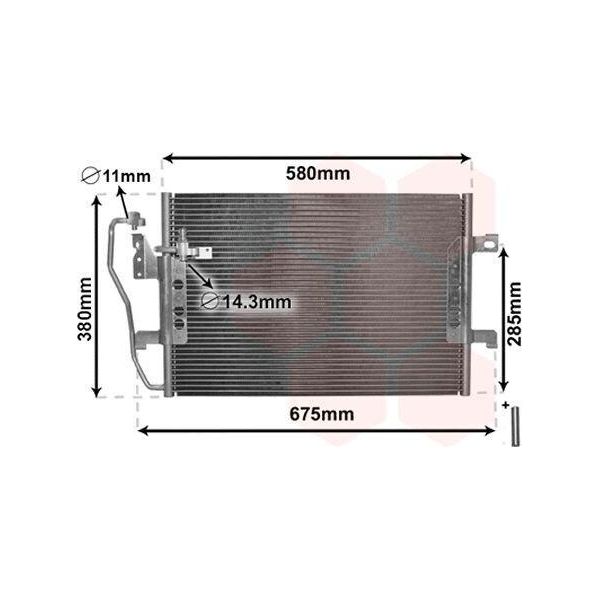 Van Wezel 30005289 - Oe 1685000854 Condensatore Aria Condizionata Per Classe A (W168)-image