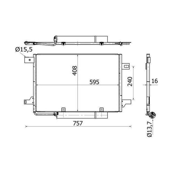 Mahle Ac 369 000S - Oe 1695000354 Condensatore Aria Condizionata Con Essiccatore Per Classe A (W169), Classe B (W245)-image