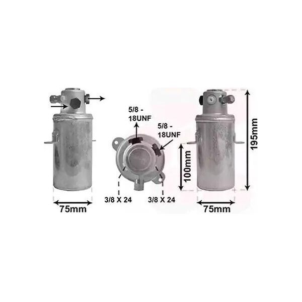 Van Wezel 3000D668 - Essiccatore Aria Condizionata Oe 1408300283 Per Classe S (C140), Classe S (W140)-image