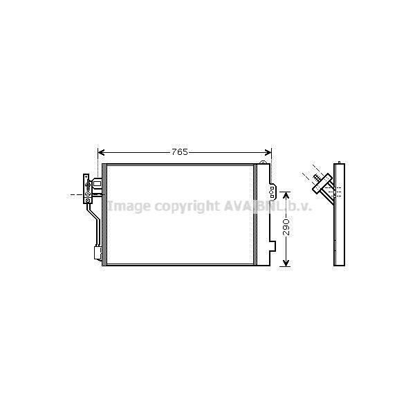Prasco MSA5352D - Oe 6398350070 Condensatore Aria Condizionata Con Essiccatore Per Viano (W639), Vito (W639)-image