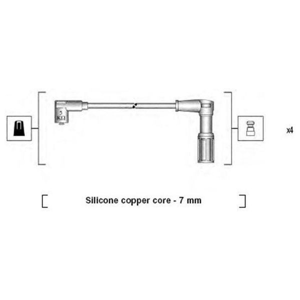 Magneti Marelli 941095770615 - Set Di Cavi Candela Oe 7735397 Per Jumpy (U6U), Jumpy (B)-image